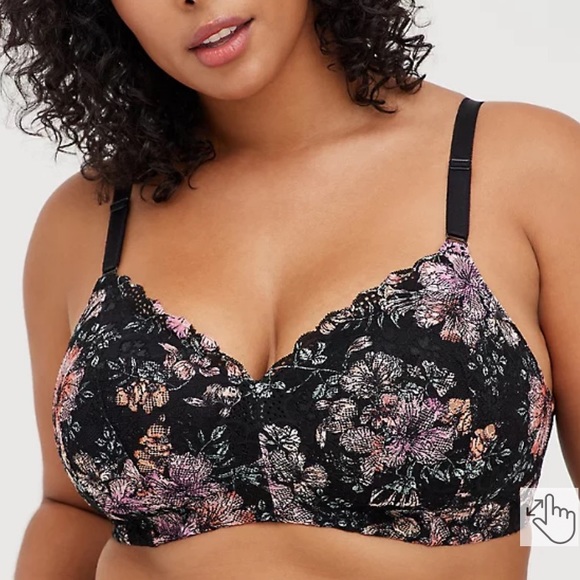 Torrid Floral Lace Back-Smoothing Bra, Sizes 46C & 44D! NWT! - Picture 2 of 6